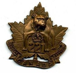 image of the 221 st Bn Cap Badge